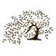 APLIQUE ADORNO PARED ÁRBOL METAL 82X3X57 CM.