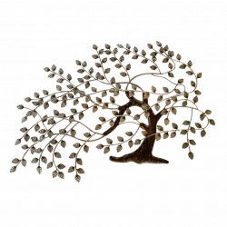 APLIQUE ADORNO PARED ÁRBOL METAL 82X3X57 CM.