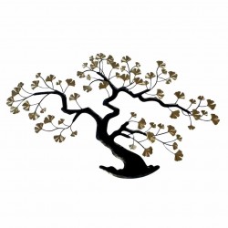 APLIQUE ADORNO PARED ÁRBOL METAL 100X2.5X61 CM.