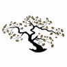 APLIQUE ADORNO PARED ÁRBOL METAL 100X2.5X61 CM.