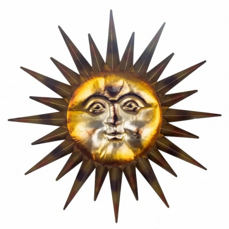 APLIQUE ADORNO PARED SOL METAL 71X4X71 CM.