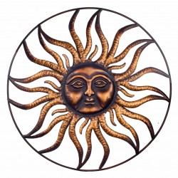 APLIQUE ADORNO PARED SOL METAL 91X2X91 CM.