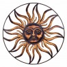 APLIQUE ADORNO PARED SOL METAL 91X2X91 CM.