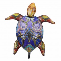 ADORNO APLIQUE PARED TORTUGA METAL 26.5X3X30 CM.