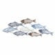 ADORNO APLIQUE PARED PECES METAL 87X3X35 CM.