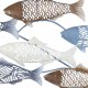 ADORNO APLIQUE PARED PECES METAL 87X3X35 CM.