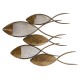 APLIQUE ADORNO PARED PECES DORADO METAL 58.5X4X40 CM.