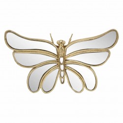 APLIQUE ADORNO PARED MARIPOSA CON ESPEJO RESINA 25.50X17X5.50 CM.