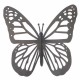 APLIQUE ADORNO PARED MARIPOSA METAL 25X25X12 CM.