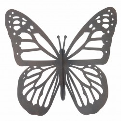 APLIQUE ADORNO PARED MARIPOSA METAL 25X25X12 CM.