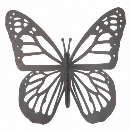 APLIQUE ADORNO PARED MARIPOSA METAL 25X25X12 CM.