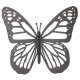 APLIQUE ADORNO PARED MARIPOSA METAL 35X35X17 CM.
