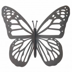 APLIQUE ADORNO PARED MARIPOSA METAL 35X35X17 CM.