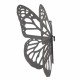 APLIQUE ADORNO PARED MARIPOSA METAL 35X35X17 CM.