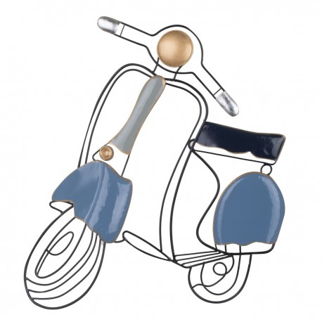 ADORNO PARED MOTO SCOOTER METAL 48X5X61 CM.