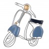 ADORNO PARED MOTO SCOOTER METAL 48X5X61 CM.