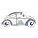ADORNO PARED COCHE METAL RETRO 60X2X27 CM.