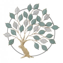 APLIQUE ADORNO PARED ÁRBOL METAL 72.50X4.5X70.50 CM.