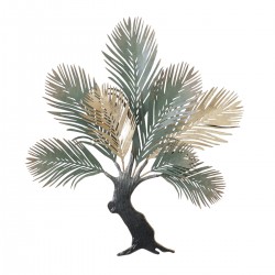 APLIQUE ADORNO PARED ÁRBOL METAL 65.40X5X71 CM.