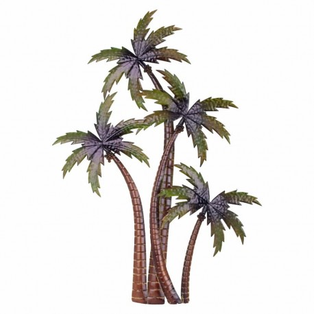 ADORNO PARED PALMERAS METAL 56X3X78 CM.