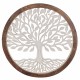 APLIQUE ADORNO PARED ÁRBOL DE LA VIDA MADERA 63X3.50X63 CM.