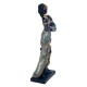 FIGURA FAMILIA AFRICANA RESINA 11.10X7.8X30.40 CM.