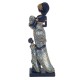 FIGURA FAMILIA AFRICANA RESINA 11.10X7.8X30.40 CM.