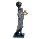 FIGURA AFRICANA CON JARRÓN RESINA 13X6.80X31 CM.