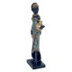 FIGURA AFRICANA CON JARRÓN RESINA 13X6.80X31 CM.