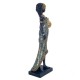 FIGURA AFRICANA CON JARRÓN RESINA 13X6.80X31 CM.
