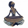 FIGURA AFRICANA SENTADA RESINA 14.30X11X16 CM.