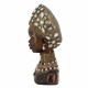 FIGURA BUSTO AFRICANA RESINA DORADA 21X15X33 CM.