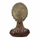 FIGURA BUSTO AFRICANA RESINA DORADA 21X15X33 CM.