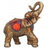 FIGURA ELEFANTE CON FLOR RESINA 7.5X14X15.50 CM