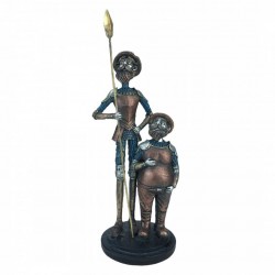 FIGURA DON QUIJOTE Y SANCHO RESINA 10.50X9X27 CM.