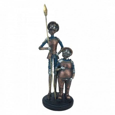 FIGURA DON QUIJOTE Y SANCHO RESINA 10.50X9X27 CM.
