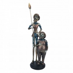 FIGURA DON QUIJOTE Y SANCHO RESINA 13.50X10X40 CM.
