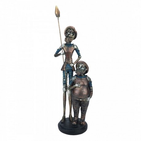 FIGURA DON QUIJOTE Y SANCHO RESINA 13.50X10X40 CM.