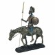 FIGURA DON QUIJOTE SOBRE CABALLO RESINA 26X8.5X29.5 CM.