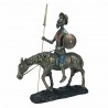 FIGURA DON QUIJOTE SOBRE CABALLO RESINA 26X8.5X29.5 CM.