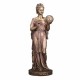 FIGURA DIOSA GRIEGA URANIA ASTRONOMIA RESINA 8X9.5X23 CM.
