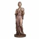 FIGURA DIOSA GRIEGA URANIA ASTRONOMIA RESINA 8X9.5X23 CM.