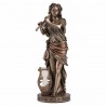 FIGURA DIOSA GRIEGA EUTERPE MÚSICA RESINA 8X9X23 CM.