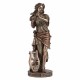 FIGURA DIOSA GRIEGA EUTERPE MÚSICA RESINA 8X9X23 CM.
