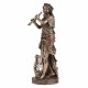 FIGURA DIOSA GRIEGA EUTERPE MÚSICA RESINA 8X9X23 CM.