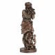 FIGURA DIOSA GRIEGA EUTERPE MÚSICA RESINA 8X9X23 CM.