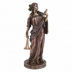 FIGURA DIOSA GRIEGA CLIO HISTORIA RESINA 8X8X22 CM.