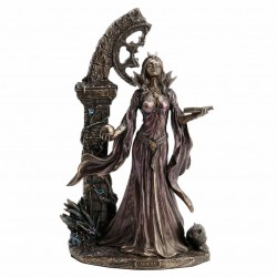 FIGURA BRUJA ARADIA - REINA WICCA BRUJAS RESINA 15.5X11X25 CM.