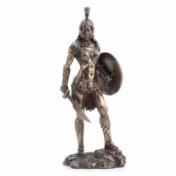 FIGURA PENTHESILEA REINA AMAZONAS RESINA 9.5X9X23 CM.