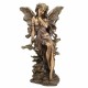 FIGURA HADA SENTADA SOBRE UNA FLOR RESINA 25X29.5X41.50 CM.